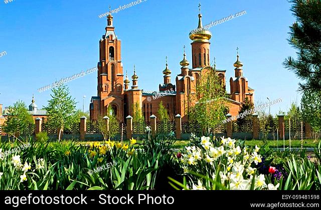 Cathedral of the Protection of the Holy Virgin of city Mineralnye Vody, Northern Caucasus, Russia