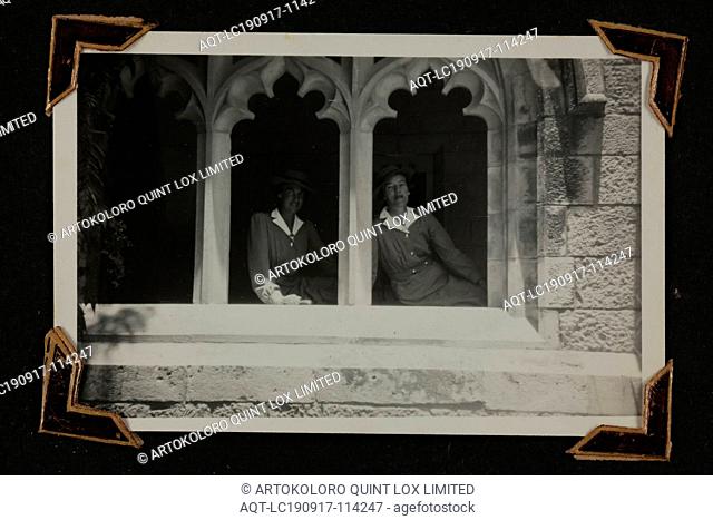 Photograph - 'Nell & Helen Martin' in a Window Arch, Jerusalem, Palestine, Sister Isabel Erskine Plante, World War II, circa 1942
