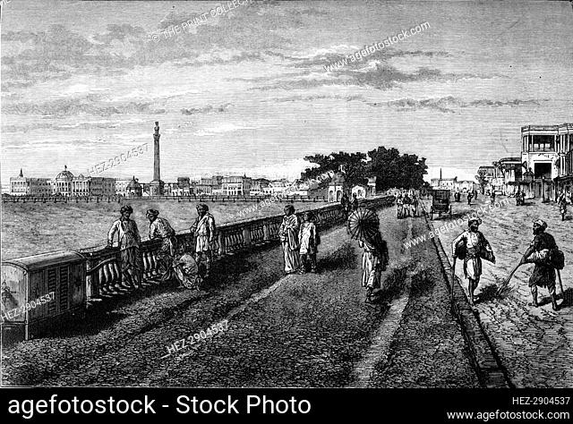 'The Esplanade, Calcutta', c1891. Creator: James Grant