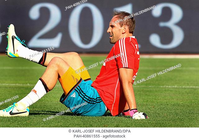 Bayerns goal keeper Tom Starke during a test match in Arco, Italy, 05 July 2013. From 04 until 12 July 2013 the Bundesliga team prepares for season 2013-14 in a...