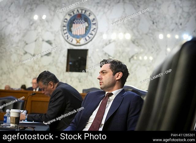 United States Senator Jon Ossoff (Democrat of Georgia) listens to the panel during a Senate Committee on the Judiciary hearing to examine immigrant workers