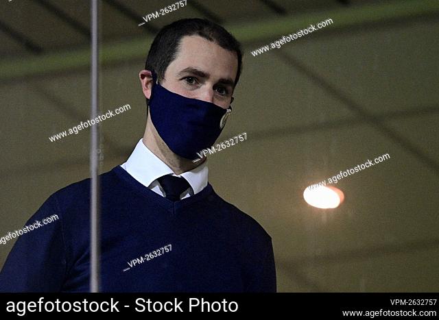 City Football Group consultant Simon Van Kerckhoven pictured before the start of a soccer match between Lommel SK and KMSK Deinze
