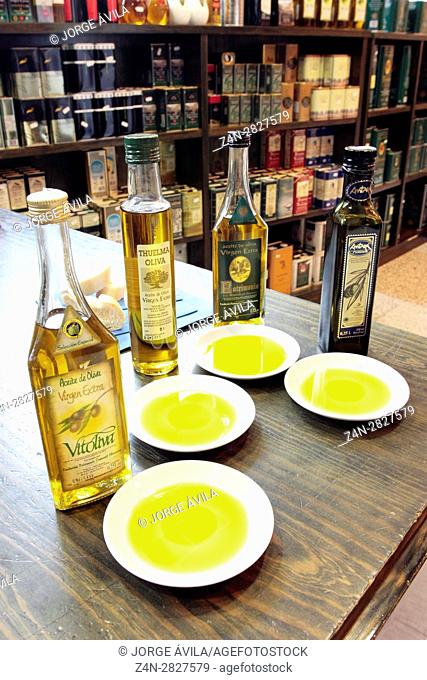 Tasting olive oil, Madrid, Spain