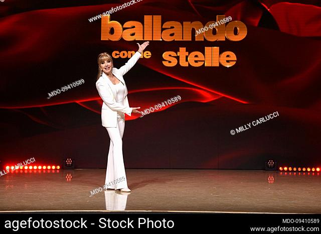 Italian tv host Milly Carlucci participate in the photocall of the transmission Ballando con le stelle at the Rai auditorium of the Foro italco
