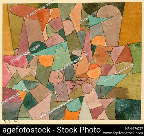 Untitled. Artist: Paul Klee (German (born Switzerland), Münchenbuchsee 1879-1940 Muralto-Locarno); Date: 1914; Medium: Watercolor and ink on paper mounted on...