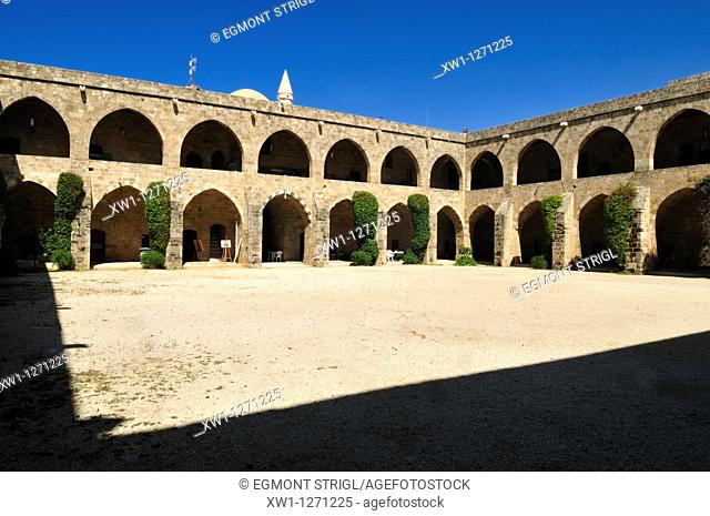 historic caravanserai, Han, Khan al Franj, Sidon, Saida, Lebanon, Middle East, West Asia