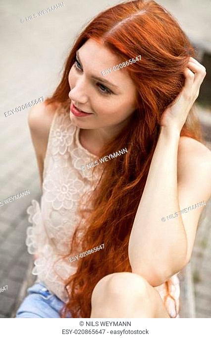 Lange rote haare