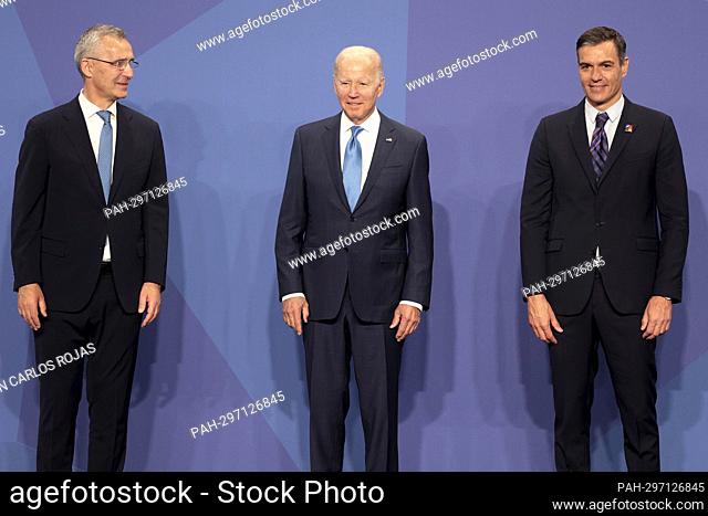 Madrid, Spain; 29.06.2022.- Joe Biden President of the United States of America. Jens Stoltenberg Secretary General of NATO and Pedro Sanchez President of Spain...