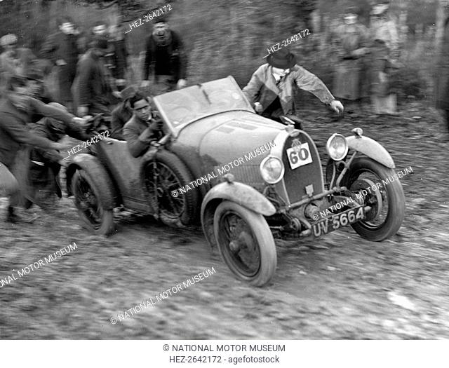 1929 Bugatti Type 40 open 4-seater Grand Sport taking part in the Inter-Varsity Trial, 1930. Artist: Bill Brunell