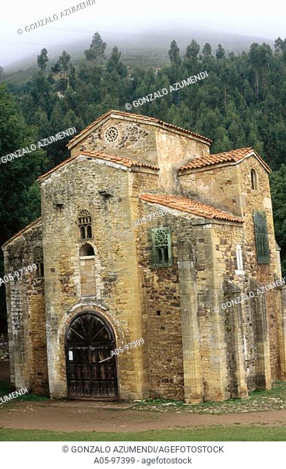 Pre-Romanesque church of San Miguel de Lillo near Oviedo. Asturias, Spain