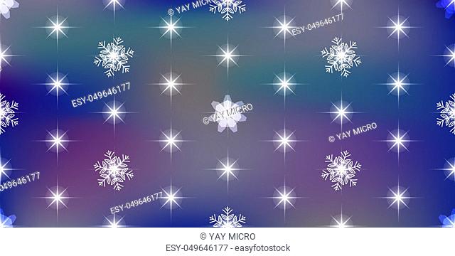 Seamless vivid background with snowflakes. Seasonal winter collection illustration