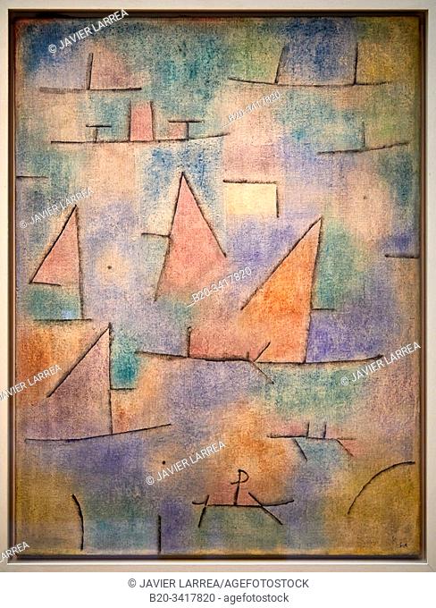 "Hafen mit Segelschiffen", 1937, Paul Klee, Centre Pompidou, Paris, France, Europe