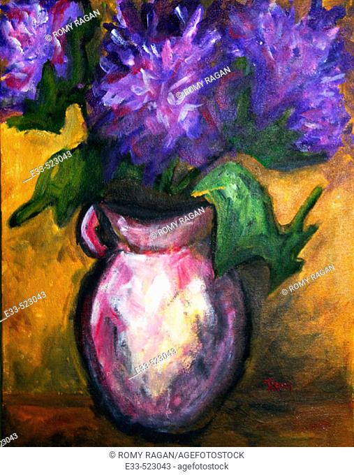 'Old Vase' Acrylic on canvas. 2004. Private collection