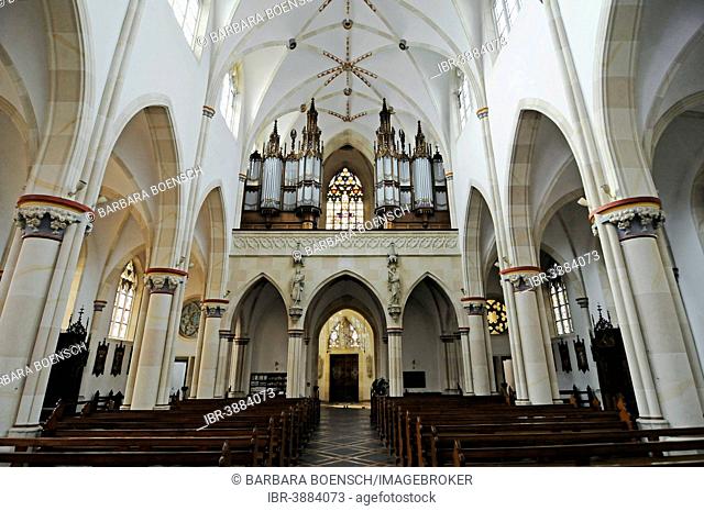 Organ, pilgrimage church of St Ida, basilica, Herzfeld, Münsterland region, North Rhine-Westphalia, Germany