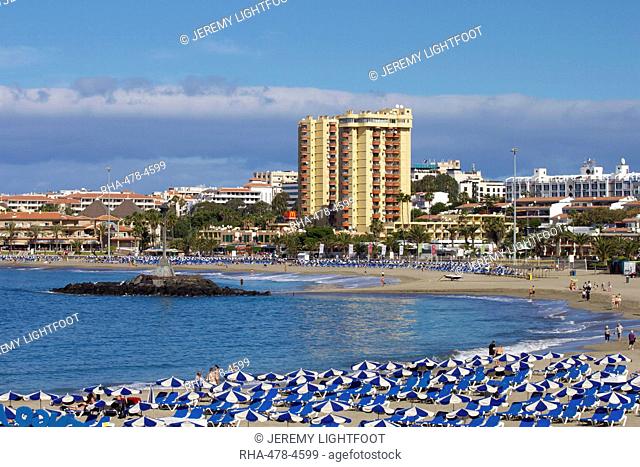 Playa de las Vistas, Los Cristianos, Tenerife, Canary Islands, Spain, Atlantic, Europe