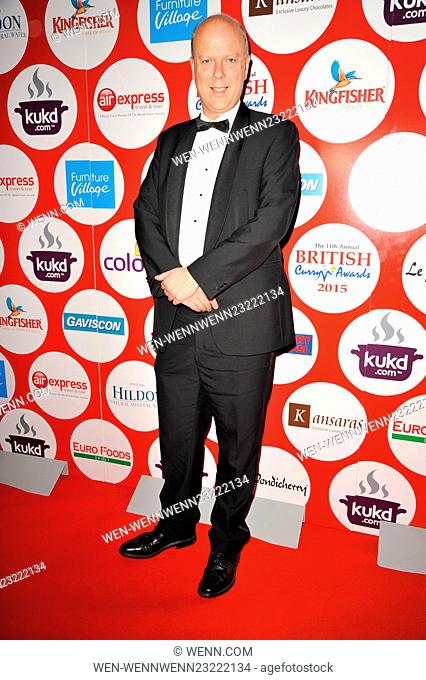 The British Curry Awards 2015 at the Evolution Centre Battersea Park - Arrivals Featuring: Chris Grayling MP Where: London