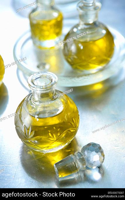 Olive oil in small bottles