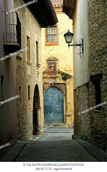Church, Mirambel. Maestrazgo, Teruel province, Aragon, Spain