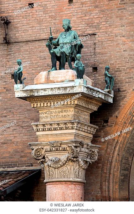 Borso d'Este, Duke of Ferra at Palazzo Municipale/ Town Hall / on Corso Martiri della Liberta in Ferrara ( Emilia-Romagna ) , Italy