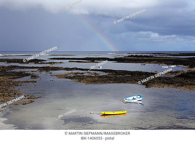 Rainbow, Órzola, Lanzarote, Canary Islands, Spain, Europe