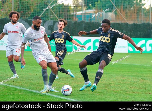 Standard's Noah Chidiebere Ohio pictured during a friendly game between Standard and Greek team Olympiakos Piraeus at the winter training camp of Belgian first...