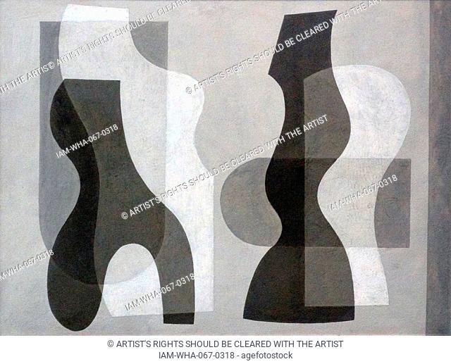 Jessica Dismorr (1885 - 1939) Superimposed Forms, 1938 Tempera on board
