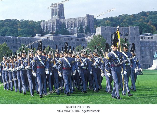 Cadets Marching in Formation, West Point Military Academy, West Point, New York