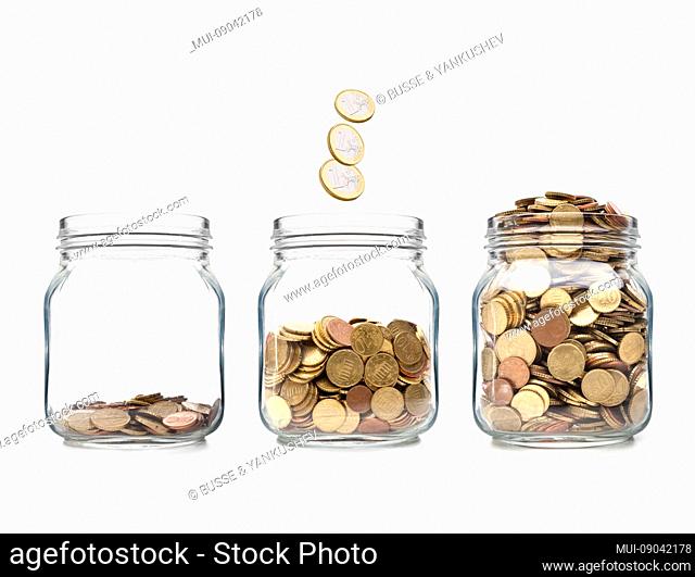 Coins in the glass