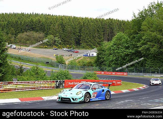 03.06.2021, Nurburgring, Nurburg, 24h race 2021, Nurburgring, 03.06. - 06.06.2021, in the picture No. 44: Porsche 911 GT3 R Falken Motorsports Bachler