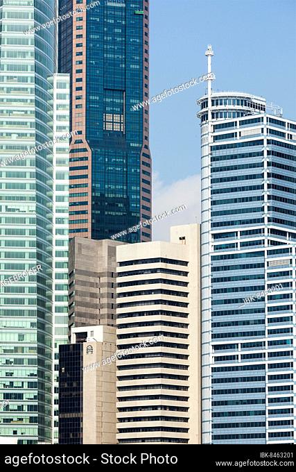 Urban buildings skyscrapers background. Singapore