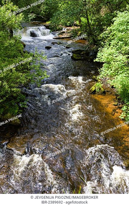 Waterfall on Taf Fechan, Brecon Beacons National Park, Powys, Wales, United Kingdom, Europe