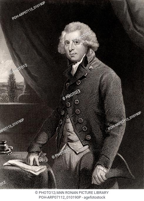 Richard Brinsley Sheridan, Anglo-Irish dramatist and Whig politician. Author of ""The Rivals"" and of ""The Duenna"" a comic opera-play produced at Drury Lane...