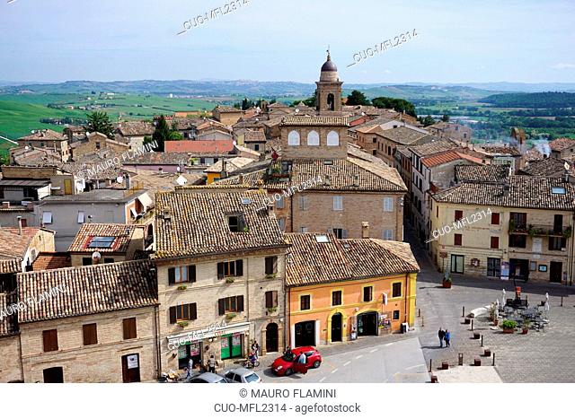 View of Urbisaglia, Landscape, Marche, Italy, Europe