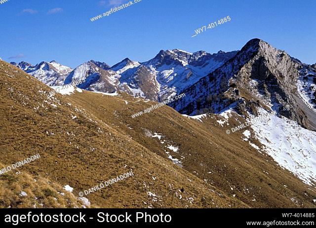 orobie mountains towards foppolo, piazzatorre, italy