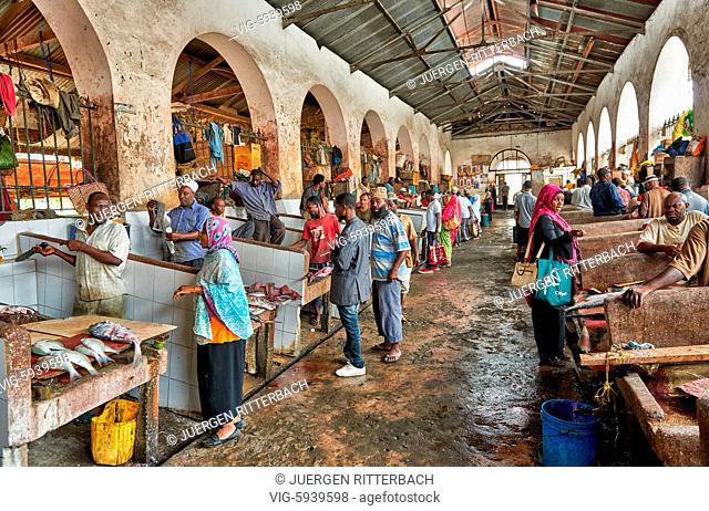 Markt in Stone Town, UNESCO World Heritage Site, Zanzibar, Tanzania, Africa - Stone Town, Zanzibar, Tanzania, 31/10/2015