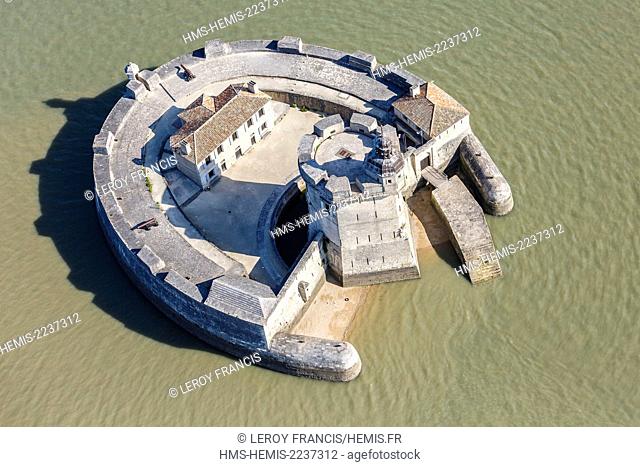 France, Charente Maritime, Bourcefranc le Chapus, Louvois fort (aerial view)