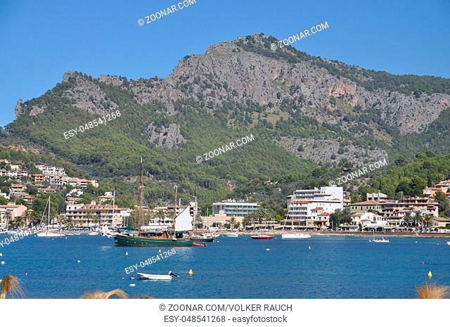 Port de Soller, nordküste, Mallorca, puerto de soller, hafen, spanien, balearen, meer, mittelmeer, küste, berg, gebirge