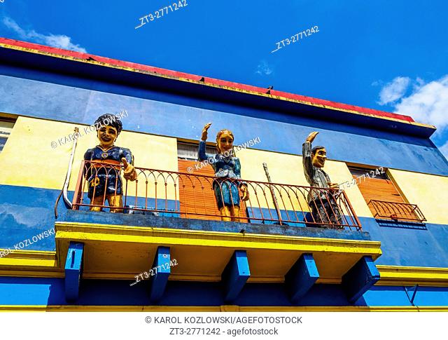 Argentina, Buenos Aires Province, City of Buenos Aires, View of the colourful La Boca Neighbourhood