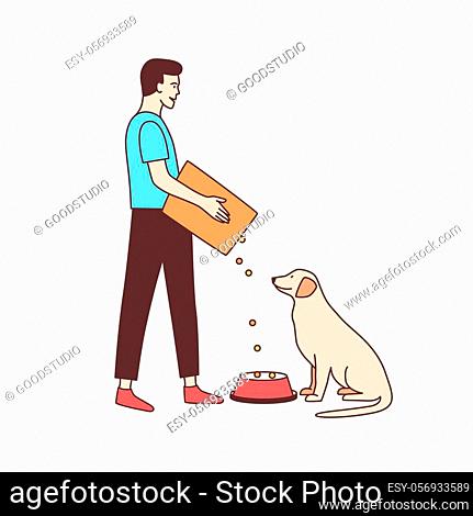 Stray dog cartoon illustration Stock Photos and Images | agefotostock