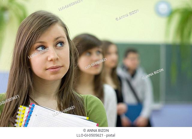 Teenagers, classroom, Debica, Poland