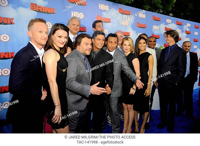 Jack Black (c) and cast members of The Brink attend HBO 'The Brink' Los Angeles Premiere at Paramount Theater on Paramount Studios lot on June 8th