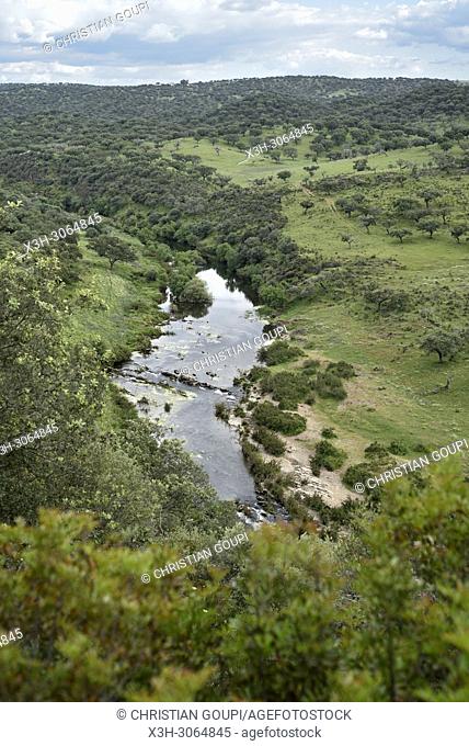 Murtega River, Noudar Nature Park, near Barrancos, Alentejo region, Portugal, southwertern Europe