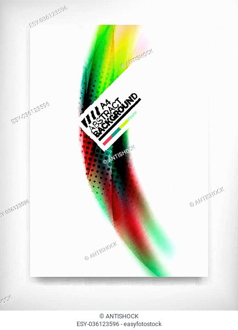 Flyer, Brochure Design Template, Geometric Shape Unusual Abstract Background