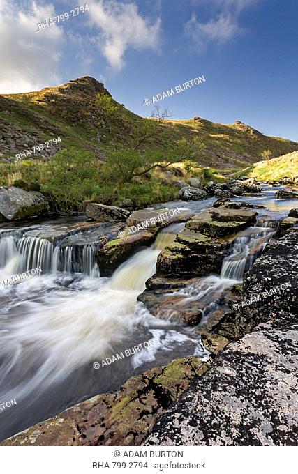 The rocky River Tavy rushing through Tavy Cleave in summertime, Dartmoor National Park, Devon, England, United Kingdom, Europe