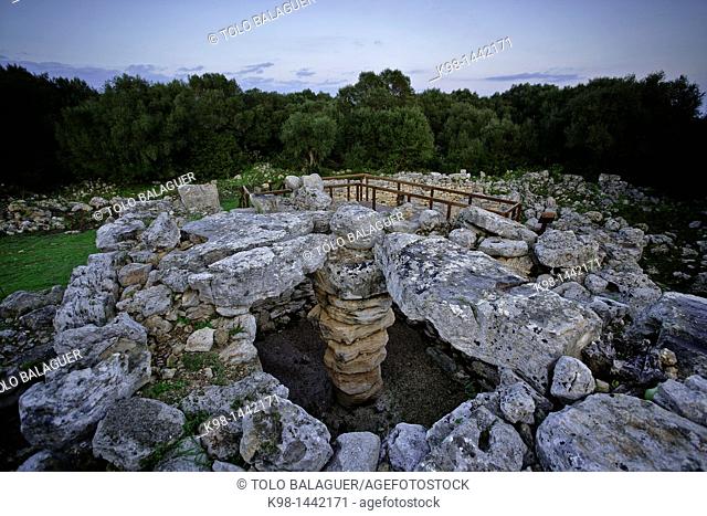Archaeological roofing Talaiot s' Hospitalet Vell 1000-900 BC Balearic Islands Mallorca Spain