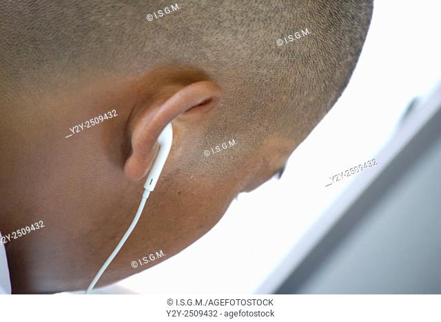 Man with earphones
