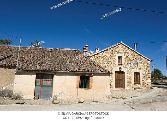 Typical architecture in Sotosalbos, Segovia province, Castilla-Leon, Spain