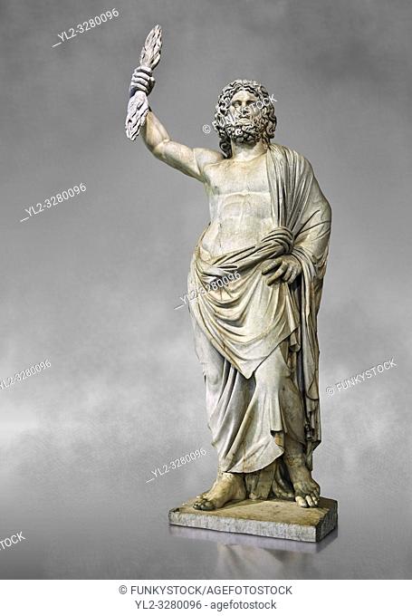 Statue of a male divinity known as Jupiter de Smyrne, a 2nd Roman statue from Smyrne, Izmir present day Turkey. The Royal Collection Inv No