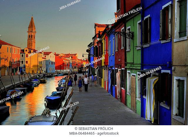 Coloured evening mood in Burano