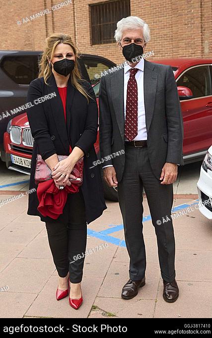 Adolfo Suarez Illana, Isabel Flores attends the traditional Bullfighting Charity May 2 Festival at Las Ventas on May 2, 2021 in Madrid, Spain